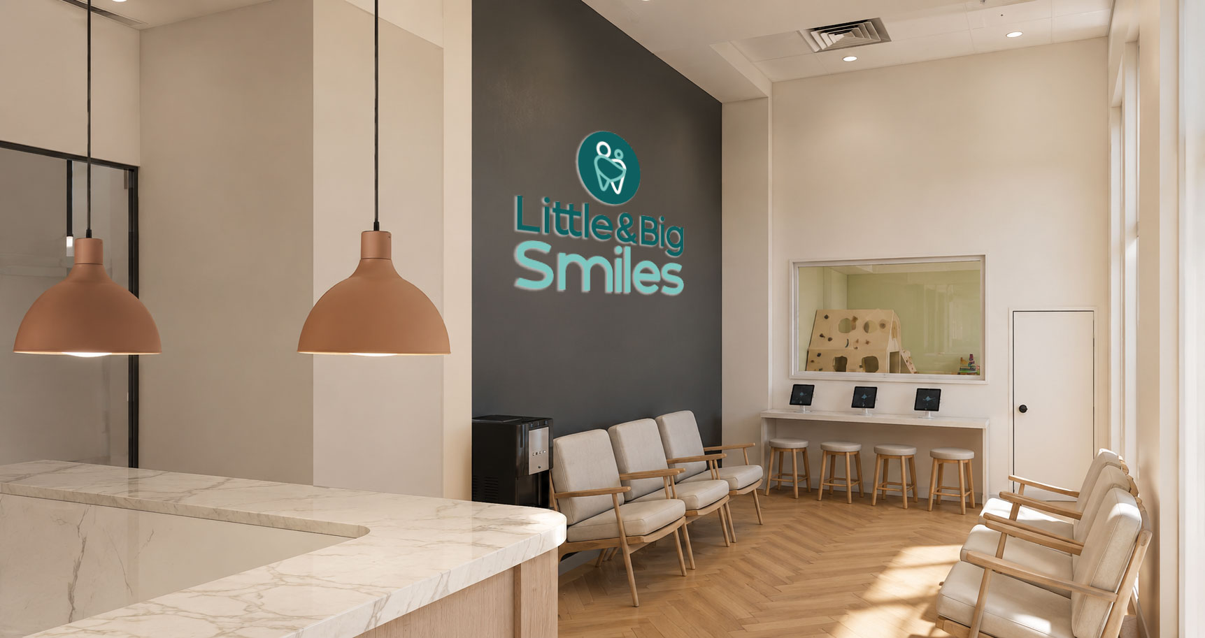 Waiting area at Little and Big Smiles Dentistry